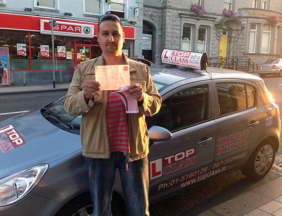 mustapha passed driving test thanks to top class driving school