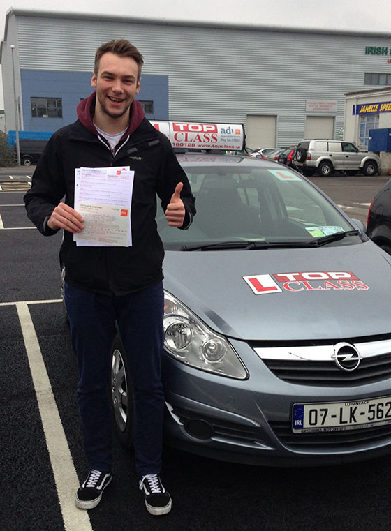 Lukas passes driving test thanks to TopClass Driving School